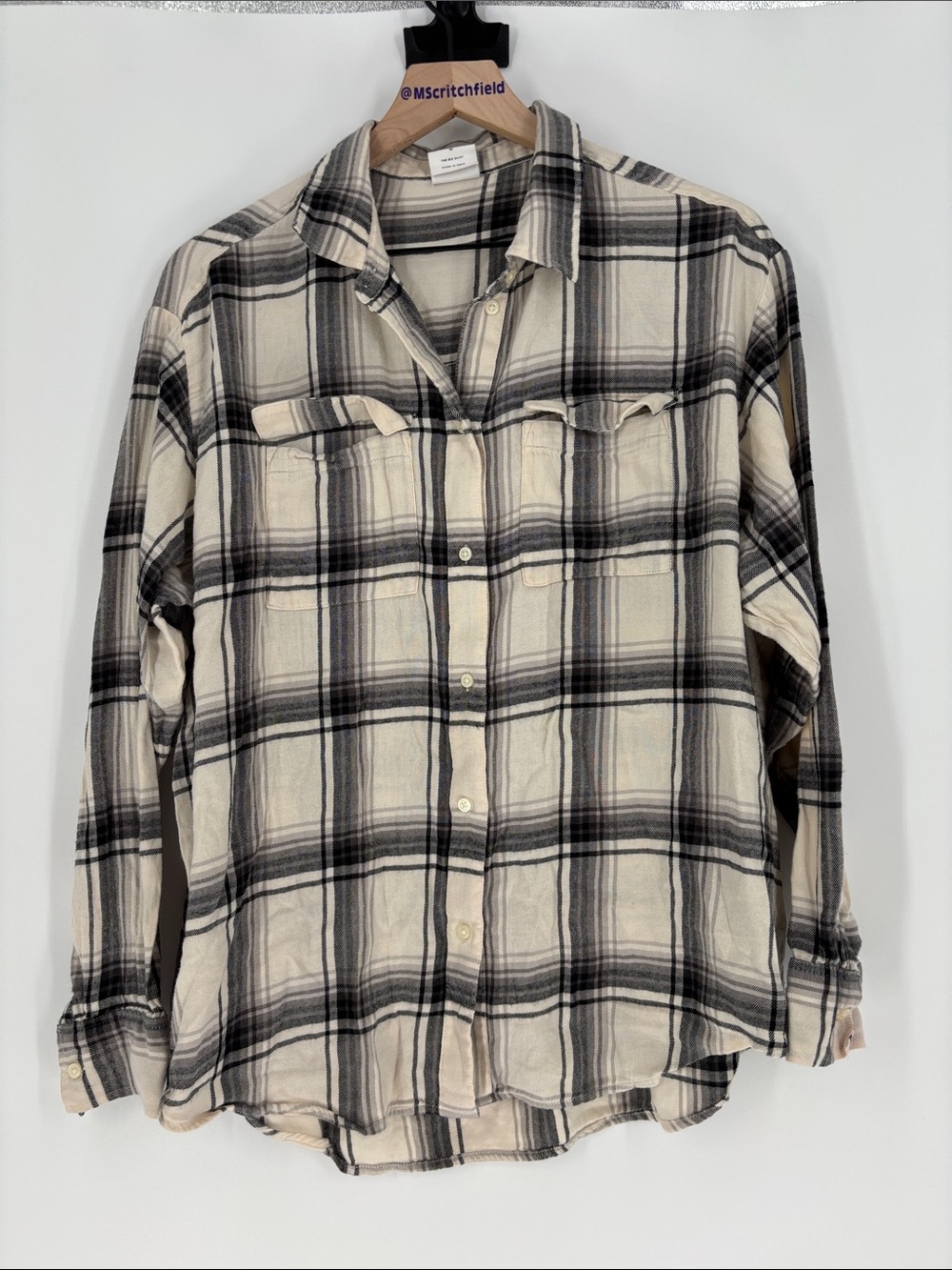 Gap the big shirt medium plaid button down